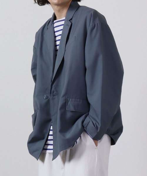 FUNALIVE（ファンアライブ）の「ダブルテーラードBIGジャケット（テーラードジャケット・メンズ・ブラック/ベージュ/ネイビー/カーキ/チェック/グレイッシュベージュ・M/L/XL）」の5枚目の写真