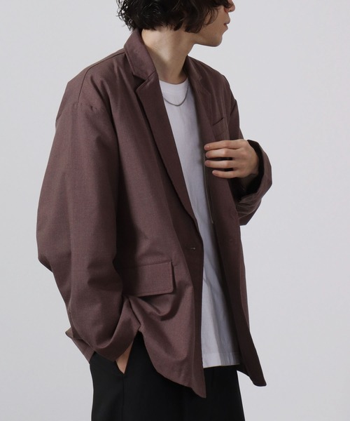 FUNALIVE（ファンアライブ）の「ダブルテーラードBIGジャケット（テーラードジャケット・メンズ・ブラック/ベージュ/ネイビー/カーキ/チェック/グレイッシュベージュ・M/L/XL）」の3枚目の写真