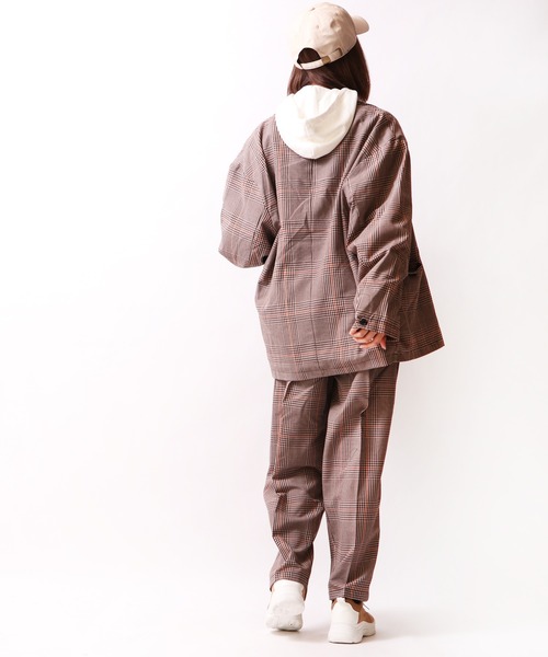 FUNALIVE（ファンアライブ）の「ダブルテーラードBIGジャケット（テーラードジャケット・メンズ・ブラック/ベージュ/ネイビー/カーキ/チェック/グレイッシュベージュ・M/L/XL）」の11枚目の写真