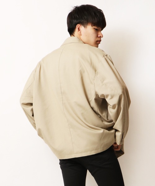 FUNALIVE（ファンアライブ）の「ダブルテーラードBIGジャケット（テーラードジャケット・メンズ・ブラック/ベージュ/ネイビー/カーキ/チェック/グレイッシュベージュ・M/L/XL）」の22枚目の写真