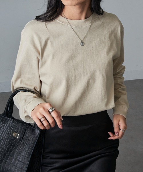 CROSS & STITCH(クロスステッチ)の「【Cross&Stitch】6.2オンス オープンエンドマックスウェイト ロングスリーブTシャツ ロンT 厚手 RL1216(Tシャツ/カットソー・メンズ・ホワイト/ブラック/インディゴブルー/ネイビー/スミクロ/ナチュラル/アッシュ/ヘザーグレー/ダークグリーン/ライトベージュ・XL/XXL/M/L/S)」の7枚目の写真