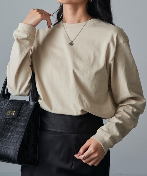 CROSS & STITCH(クロスステッチ)の「【Cross&Stitch】6.2オンス オープンエンドマックスウェイト ロングスリーブTシャツ ロンT 厚手 RL1216(Tシャツ/カットソー・メンズ・ホワイト/ブラック/インディゴブルー/ネイビー/スミクロ/ナチュラル/アッシュ/ヘザーグレー/ダークグリーン/ライトベージュ・XL/XXL/M/L/S)」の17枚目の写真