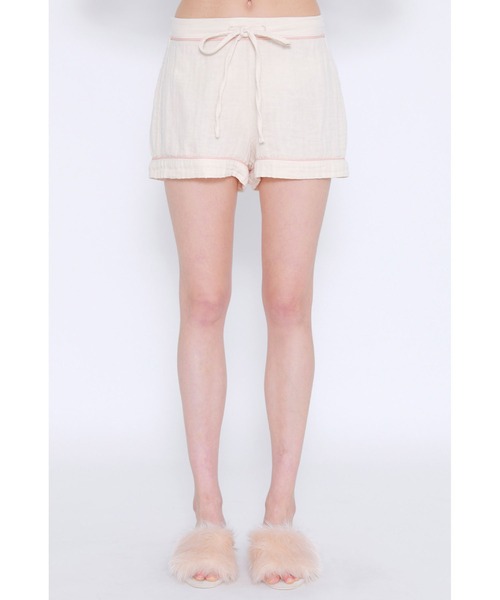 Priv. Spoons Club（プライベートスプーンズクラブ）の「【レディース】コットンガーゼパジャマ/ショートパンツ（ルームウェア/パジャマ・レディース・グレー/サックスブルー/ライトピンク・S/M）」の13枚目の写真