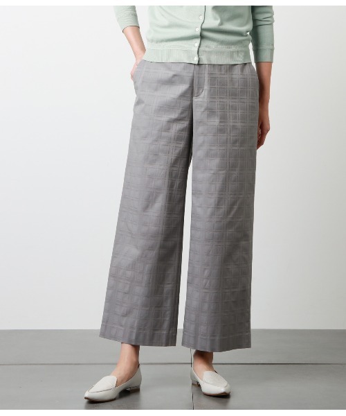 NEWYORKER（ニューヨーカー）の「シャドーハウスタータン ウエストゴムストレートパンツ（その他パンツ・レディース・ベージュ/グレー系その他・9号/7号/11号）」の3枚目の写真