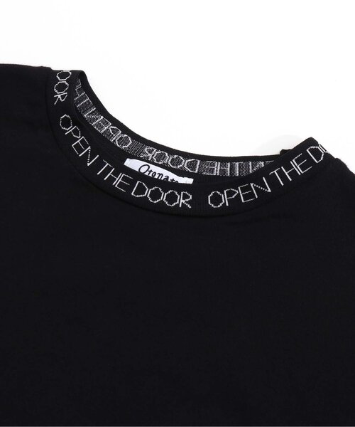 Otonato(オトナト)の「裾チュールTシャツワンピース_ママ【親子でおそろいリンクコーデ】(ワンピース・キッズ・ブラック/オフホワイト・MEDIUM)」の4枚目の写真