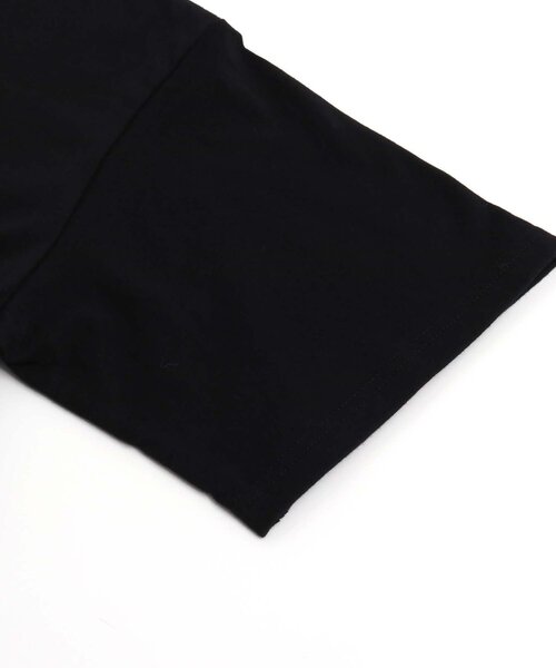 Otonato(オトナト)の「裾チュールTシャツワンピース_ママ【親子でおそろいリンクコーデ】(ワンピース・キッズ・ブラック/オフホワイト・MEDIUM)」の5枚目の写真