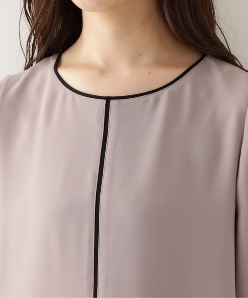 NATURAL BEAUTY BASIC - NATURAL BEAUTY BASIC バイカラー五分袖ブラウス 楽天市場】【SALE／50%OFF】[洗える]バイカラー五分袖ブラウス
