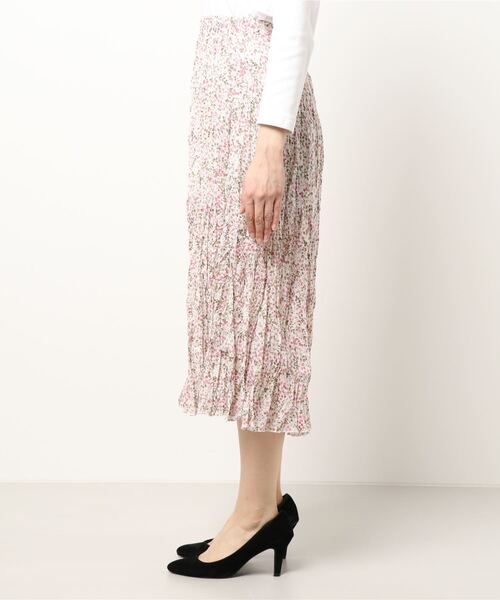 SPIGA（スピーガ）の「小花柄ロングスカートB（スカート・レディース・ホワイト・FREE）」の3枚目の写真