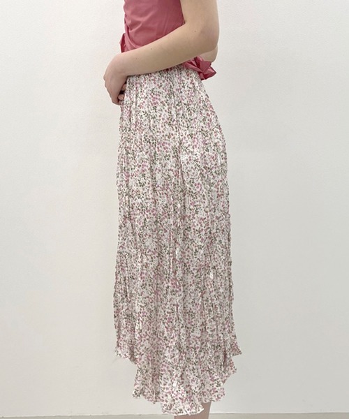 SPIGA（スピーガ）の「小花柄ロングスカートB（スカート・レディース・ホワイト・FREE）」の4枚目の写真