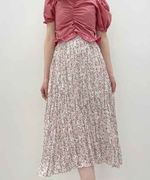 SPIGA（スピーガ）の「小花柄ロングスカートB（スカート・レディース・ホワイト・FREE）」の7枚目の写真