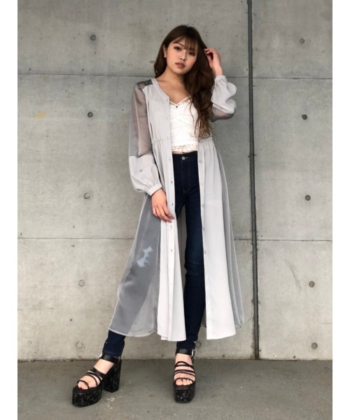 ENVYM（アンビー）の「マテリアルスウィッチングガウン（その他アウター・レディース・ベージュ/グレー/ブラック・FREE）」の3枚目の写真