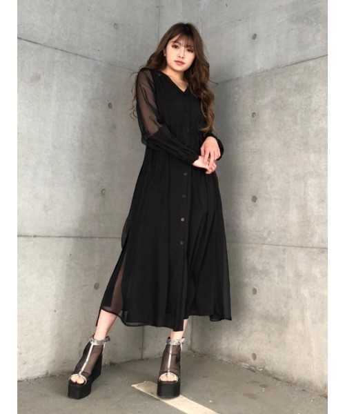 ENVYM（アンビー）の「マテリアルスウィッチングガウン（その他アウター・レディース・ベージュ/グレー/ブラック・FREE）」の2枚目の写真