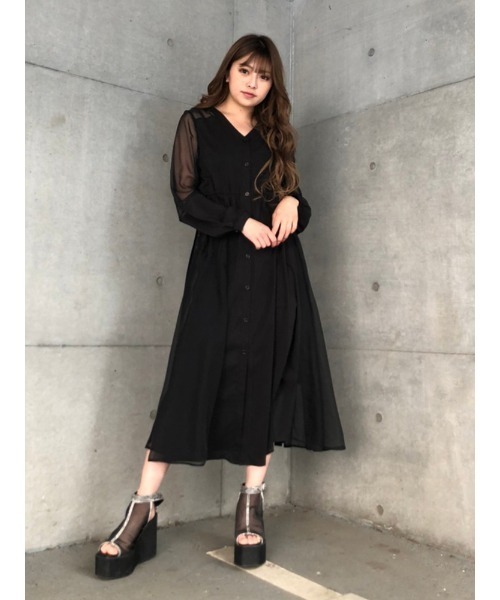 ENVYM（アンビー）の「マテリアルスウィッチングガウン（その他アウター・レディース・ベージュ/グレー/ブラック・FREE）」の4枚目の写真