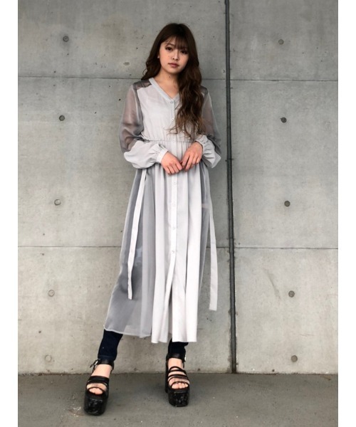 ENVYM（アンビー）の「マテリアルスウィッチングガウン（その他アウター・レディース・ベージュ/グレー/ブラック・FREE）」の6枚目の写真