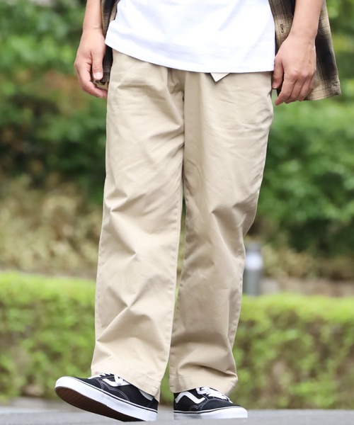 RICCARDO METHA(リカルドメッサ)の「RICCARDO METHA/リカルドメッサ NEW 1TUCK WIDE TROUSERS TWILL J8153 トラウザーパンツ テーパード ワイド(その他パンツ・メンズ・ブラック/ベージュ・46/48/44)」の7枚目の写真