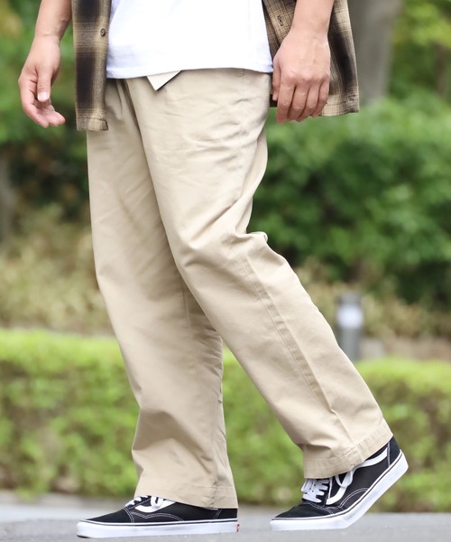 RICCARDO METHA(リカルドメッサ)の「RICCARDO METHA/リカルドメッサ NEW 1TUCK WIDE TROUSERS TWILL J8153 トラウザーパンツ テーパード ワイド(その他パンツ・メンズ・ブラック/ベージュ・46/48/44)」の8枚目の写真