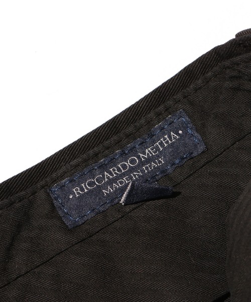 RICCARDO METHA(リカルドメッサ)の「RICCARDO METHA/リカルドメッサ NEW 1TUCK WIDE TROUSERS TWILL J8153 トラウザーパンツ テーパード ワイド(その他パンツ・メンズ・ブラック/ベージュ・46/48/44)」の20枚目の写真