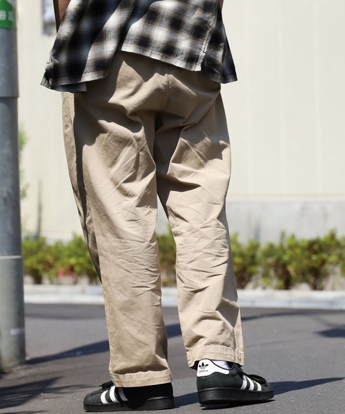 RICCARDO METHA(リカルドメッサ)の「RICCARDO METHA/リカルドメッサ NEW 1TUCK WIDE TROUSERS TWILL J8153 トラウザーパンツ テーパード ワイド(その他パンツ・メンズ・ブラック/ベージュ・46/48/44)」の13枚目の写真