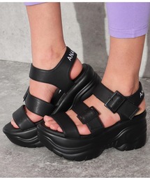 ANAP GｉRL | ロゴ刺繍厚底ベルトサンダル(サンダル)