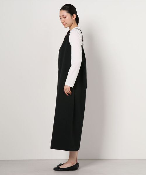 BOHEMIANS（ボヘミアンズ）の「BOHEMIANS/ボヘミアンズ　C.M SUCKER ST SALOPETTE　サッカーストライプサロペット（サロペット/オーバーオール・レディース・ブラック・SMALL）」の3枚目の写真