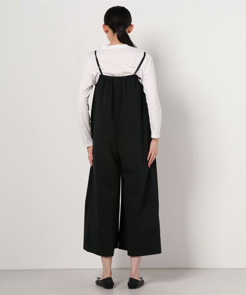 BOHEMIANS（ボヘミアンズ）の「BOHEMIANS/ボヘミアンズ　C.M SUCKER ST SALOPETTE　サッカーストライプサロペット（サロペット/オーバーオール・レディース・ブラック・SMALL）」の2枚目の写真