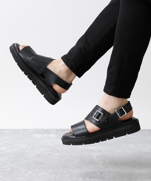 RAGEBLUE（レイジブルー）の「ボリュームソール/ストラップサンダル/950646（サンダル・メンズ・ブラック/パイソン・MEDIUM/LARGE）」の2枚目の写真