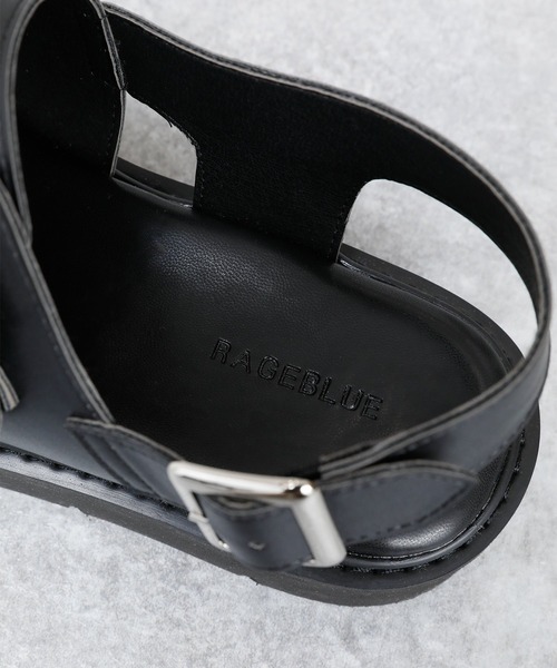 RAGEBLUE（レイジブルー）の「ボリュームソール/ストラップサンダル/950646（サンダル・メンズ・ブラック/パイソン・MEDIUM/LARGE）」の11枚目の写真