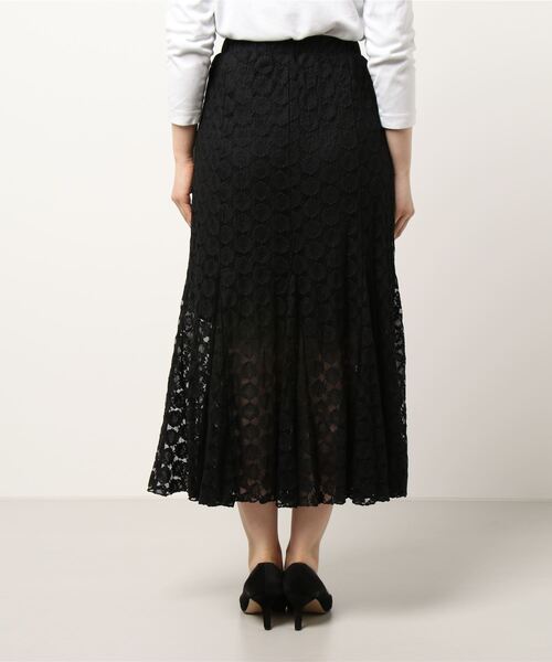LE MORE（リモア）の「フラワーレースロングスカート（スカート・レディース・アイボリー/ブラック・FREE）」の8枚目の写真