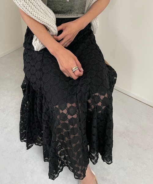 ☆ERDEM☆ エレガントフラワーレースフレアロングスカート♪ ☆ERDEM☆ エレガントフラワーレースフレアロングスカート♪