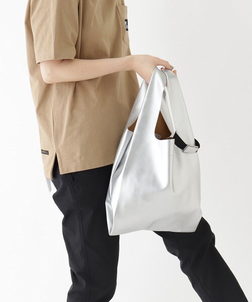 anello（アネロ）の「◆anello/アネロ ALTON レザータッチ トートバッグ（エコバッグ/サブバッグ・レディース・ライトブルー/キャメル/ブラウン系/ダークグレー/ネイビー/ブラック/シルバー/ピンク系/ピンク系その他/グリーン・99）」の10枚目の写真