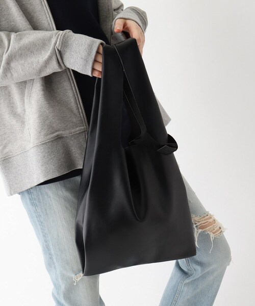 anello（アネロ）の「◆anello/アネロ ALTON レザータッチ トートバッグ（エコバッグ/サブバッグ・レディース・ライトブルー/キャメル/ブラウン系/ダークグレー/ネイビー/ブラック/シルバー/ピンク系/ピンク系その他/グリーン・99）」の2枚目の写真