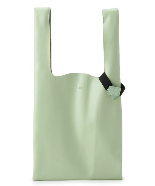 anello（アネロ）の「◆anello/アネロ ALTON レザータッチ トートバッグ（エコバッグ/サブバッグ・レディース・ライトブルー/キャメル/ブラウン系/ダークグレー/ネイビー/ブラック/シルバー/ピンク系/ピンク系その他/グリーン・99）」の12枚目の写真