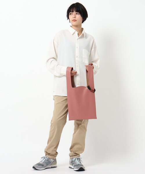 anello（アネロ）の「◆anello/アネロ ALTON レザータッチ トートバッグ（エコバッグ/サブバッグ・レディース・ライトブルー/キャメル/ブラウン系/ダークグレー/ネイビー/ブラック/シルバー/ピンク系/ピンク系その他/グリーン・99）」の21枚目の写真