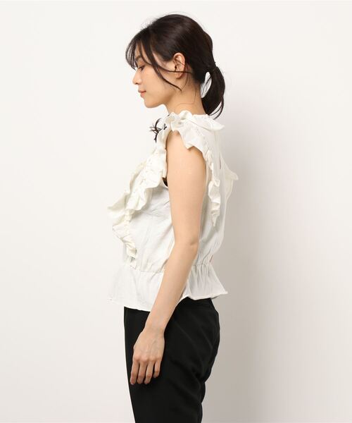 MOUSSY（マウジー）の「SHOULDER FRILL CUT トップス（タンク