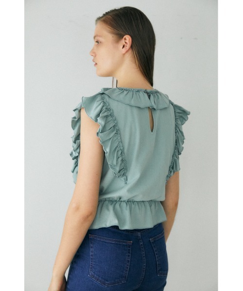MOUSSY（マウジー）の「SHOULDER FRILL CUT トップス（タンク