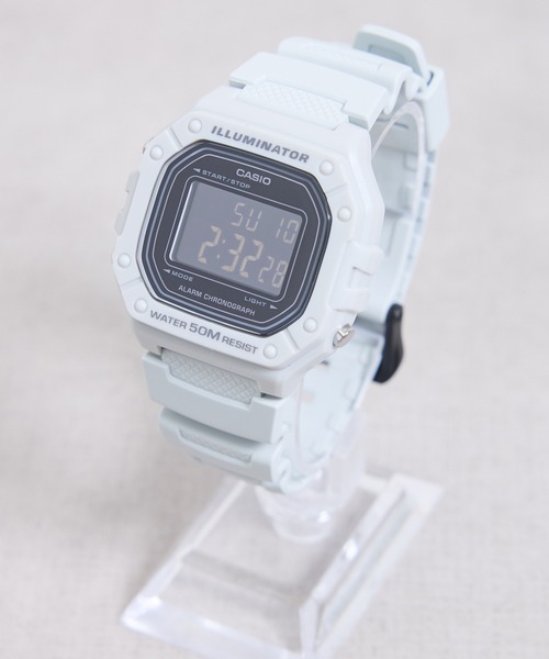 CASIO（カシオ）の「CASIO カシオ：W-218H チープカシオ 腕時計スクエア　デジタル（デジタル腕時計・メンズ・レッド/オリーブ/ブラック/ネイビー/ブラック×ブラック/ライトグレー/オリーブ×ブラック/ピンク/ライトピンク/ブロンズ/グレー/ライトグレー系/シルバー/カモフラージュ・FREE）」の5枚目の写真