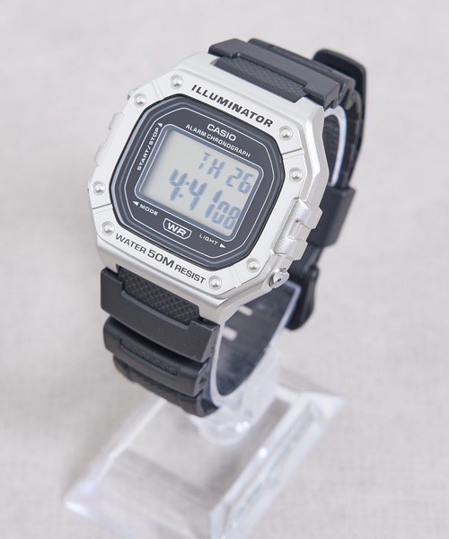 CASIO（カシオ）の「CASIO カシオ：W-218H チープカシオ 腕時計スクエア　デジタル（デジタル腕時計・メンズ・レッド/オリーブ/ブラック/ネイビー/ブラック×ブラック/ライトグレー/オリーブ×ブラック/ピンク/ライトピンク/ブロンズ/グレー/ライトグレー系/シルバー/カモフラージュ・FREE）」の12枚目の写真
