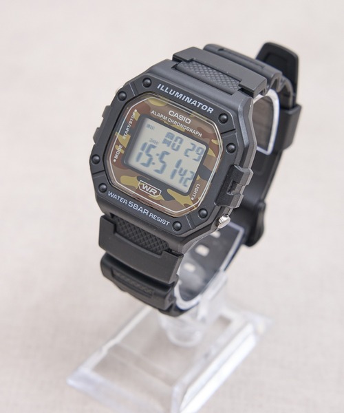 CASIO（カシオ）の「CASIO カシオ：W-218H チープカシオ 腕時計スクエア　デジタル（デジタル腕時計・メンズ・レッド/オリーブ/ブラック/ネイビー/ブラック×ブラック/ライトグレー/オリーブ×ブラック/ピンク/ライトピンク/ブロンズ/グレー/ライトグレー系/シルバー/カモフラージュ・FREE）」の13枚目の写真