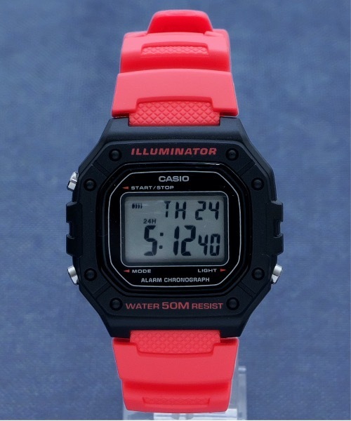 CASIO（カシオ）の「CASIO カシオ：W-218H チープカシオ 腕時計スクエア　デジタル（デジタル腕時計・メンズ・レッド/オリーブ/ブラック/ネイビー/ブラック×ブラック/ライトグレー/オリーブ×ブラック/ピンク/ライトピンク/ブロンズ/グレー/ライトグレー系/シルバー/カモフラージュ・FREE）」の15枚目の写真