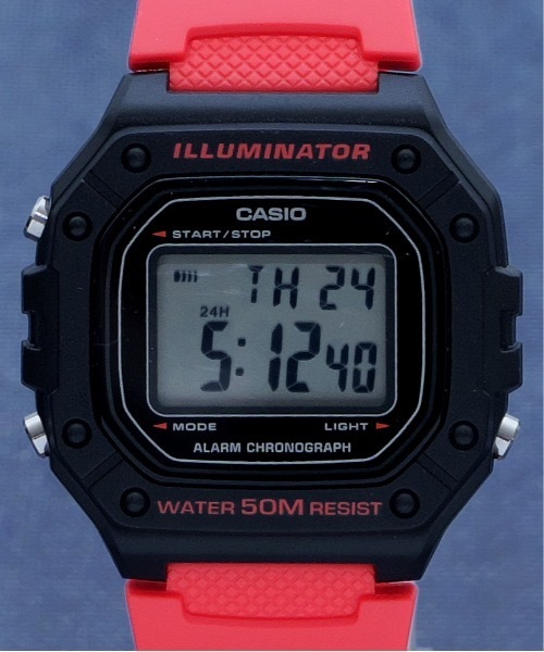 CASIO（カシオ）の「CASIO カシオ：W-218H チープカシオ 腕時計スクエア　デジタル（デジタル腕時計・メンズ・レッド/オリーブ/ブラック/ネイビー/ブラック×ブラック/ライトグレー/オリーブ×ブラック/ピンク/ライトピンク/ブロンズ/グレー/ライトグレー系/シルバー/カモフラージュ・FREE）」の17枚目の写真