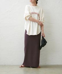 強撚スウェットライクタイトスカート