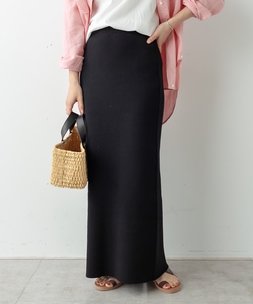 Omekashi（オメカシ）の「強撚スウェットライクタイトスカート（スカート・レディース・ブラウン/ブラック・FREE）」の2枚目の写真