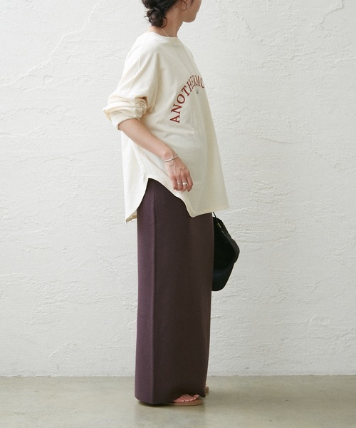 Omekashi（オメカシ）の「強撚スウェットライクタイトスカート（スカート・レディース・ブラウン/ブラック・FREE）」の7枚目の写真