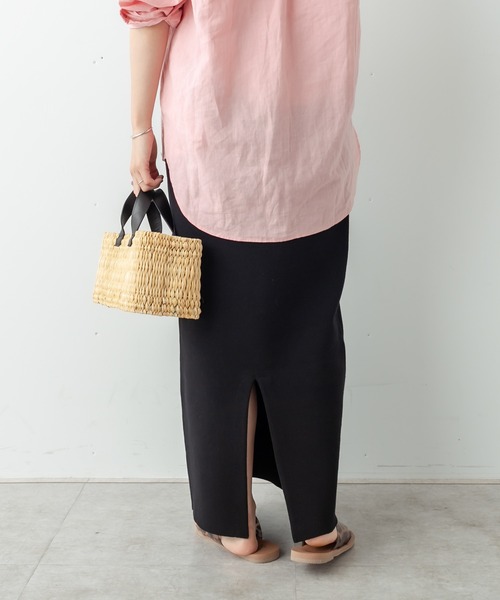 Omekashi（オメカシ）の「強撚スウェットライクタイトスカート（スカート・レディース・ブラウン/ブラック・FREE）」の13枚目の写真