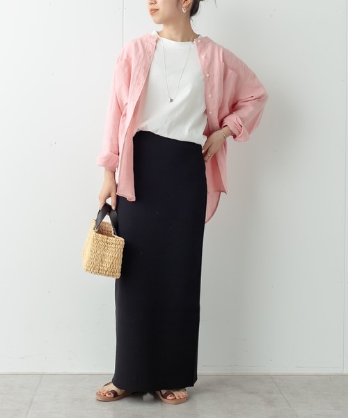 Omekashi（オメカシ）の「強撚スウェットライクタイトスカート（スカート・レディース・ブラウン/ブラック・FREE）」の14枚目の写真