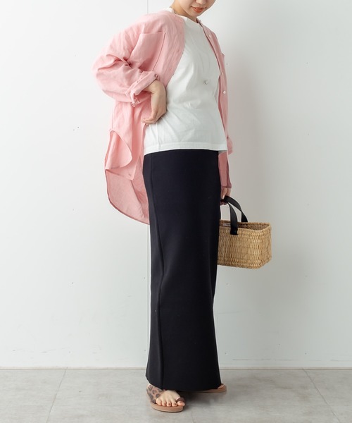 Omekashi（オメカシ）の「強撚スウェットライクタイトスカート（スカート・レディース・ブラウン/ブラック・FREE）」の15枚目の写真