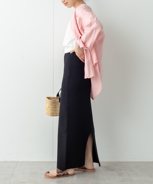 Omekashi（オメカシ）の「強撚スウェットライクタイトスカート（スカート・レディース・ブラウン/ブラック・FREE）」の17枚目の写真