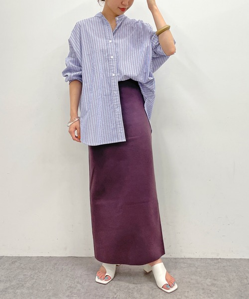 Omekashi（オメカシ）の「強撚スウェットライクタイトスカート（スカート・レディース・ブラウン/ブラック・FREE）」の18枚目の写真