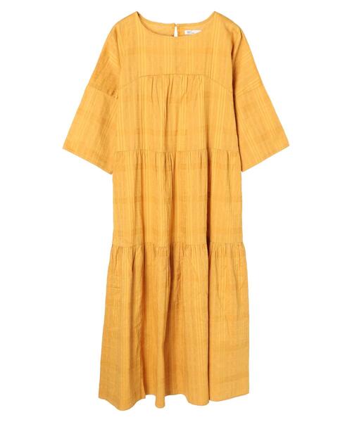 CRAFT STANDARD BOUTIQUE ワンピース インド綿ティアードマキシ