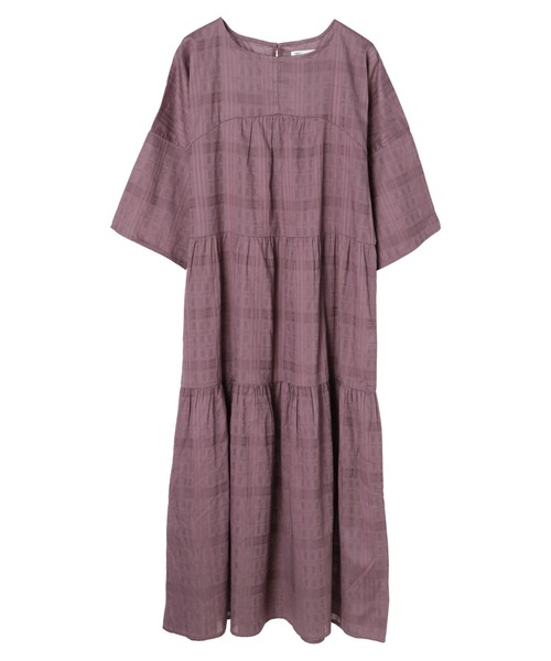 CRAFT STANDARD BOUTIQUE（クラフトスタンダードブティック）の「クルーネックティアードワンピース　＊（ワンピース・レディース・ブラック/パープル/マスタード・FREE）」の11枚目の写真